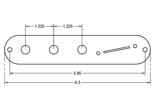 Angled Piezo Tele Plate Dimensions