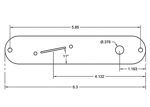 Mickey Telecaster Plate Dimensions