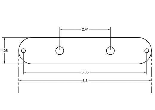 OCD Tele Control Plate Dimensions