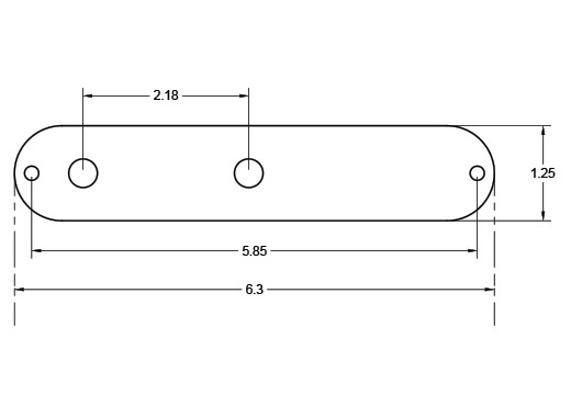 Toggle Kill Switch Telecaster Control Plate - RockRabbit Guitars