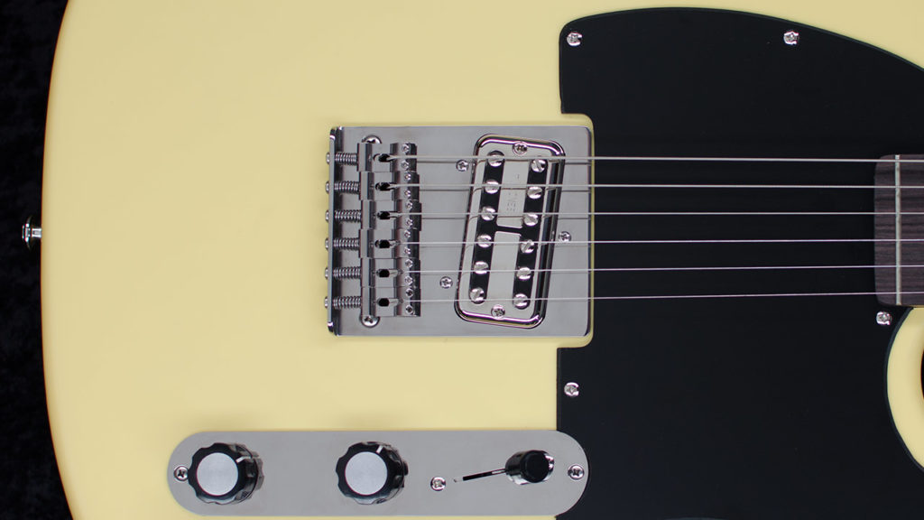 RockRabbit Teletron Titanium Bridge on Telecaster Guitar