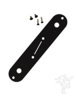 Black Center Angle Telecaster Control Plate in Cerakote