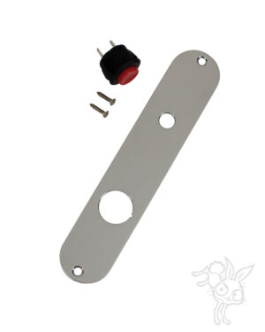 OCK Esquire guitar control plate with Sanwa arcade kill button by RockRabbit